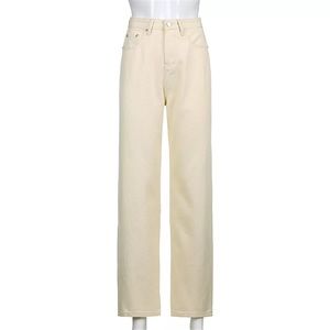Long beige jeans